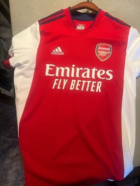 adidas Arsenal Red and White Men’s Soccer Jersey